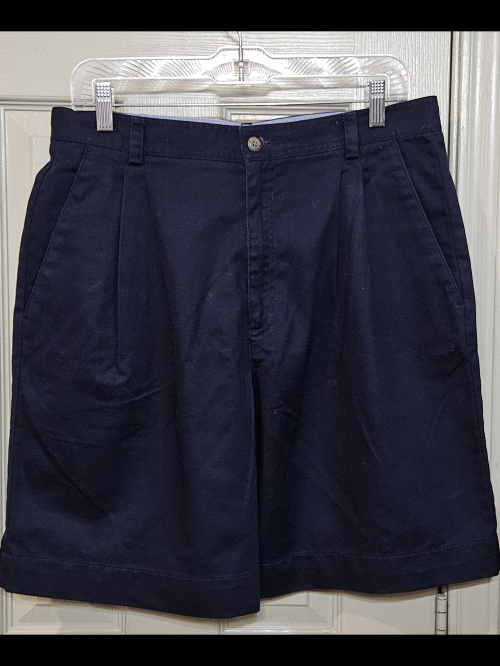 Claiborne Women's High Waist Navy Pleated Shorts